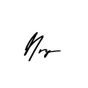How to make Nry signature? Asem Kandis PERSONAL USE is a professional autograph style. Create handwritten signature for Nry name. Nry signature style 9 images and pictures png