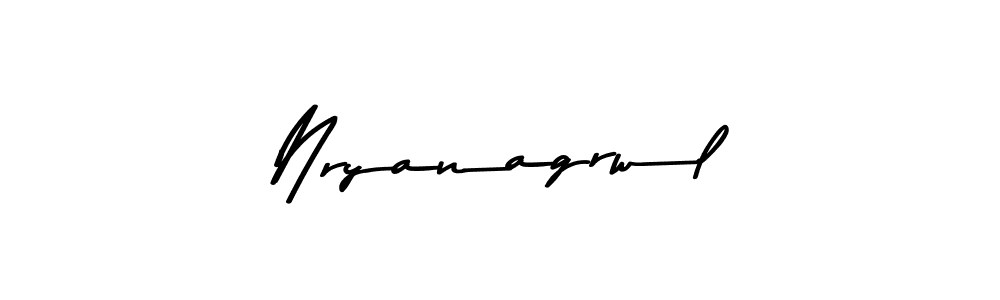 Also You can easily find your signature by using the search form. We will create Nryanagrwl name handwritten signature images for you free of cost using Asem Kandis PERSONAL USE sign style. Nryanagrwl signature style 9 images and pictures png