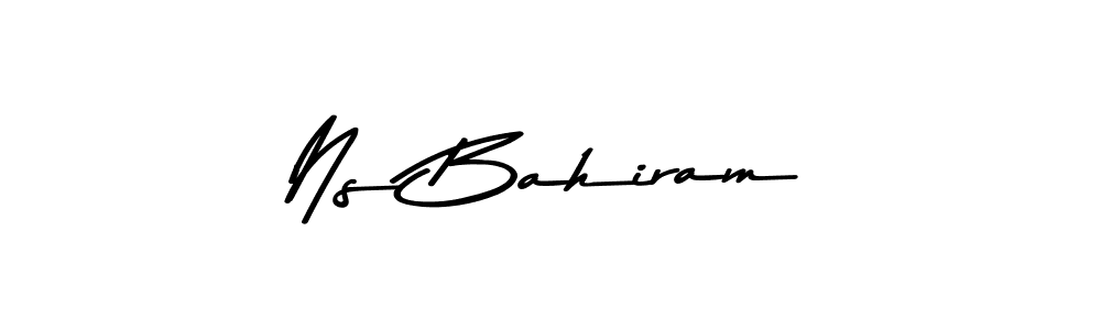 Similarly Asem Kandis PERSONAL USE is the best handwritten signature design. Signature creator online .You can use it as an online autograph creator for name Ns Bahiram. Ns Bahiram signature style 9 images and pictures png