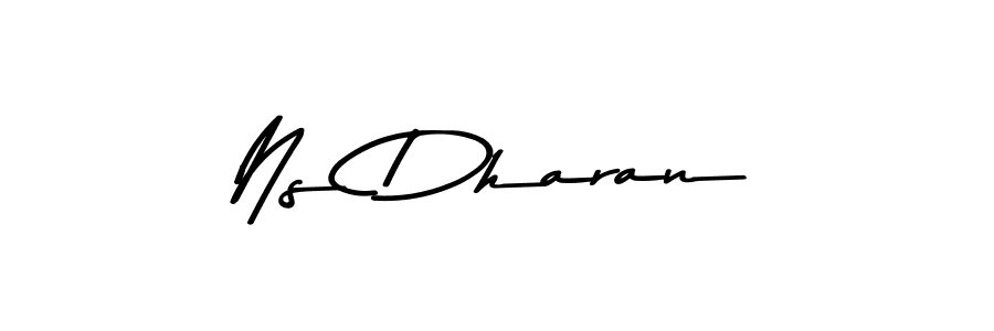 Create a beautiful signature design for name Ns Dharan. With this signature (Asem Kandis PERSONAL USE) fonts, you can make a handwritten signature for free. Ns Dharan signature style 9 images and pictures png