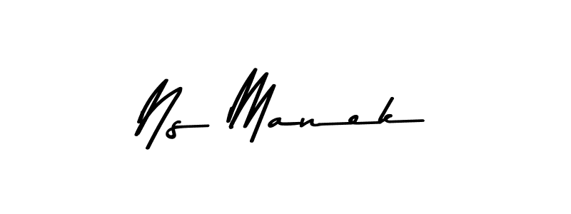 if you are searching for the best signature style for your name Ns Manek. so please give up your signature search. here we have designed multiple signature styles  using Asem Kandis PERSONAL USE. Ns Manek signature style 9 images and pictures png
