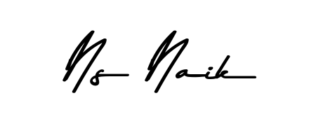An effortless, minimalist signature concept for Ns Naik using Asem Kandis PERSONAL USE design. Clean lines that look great on any document. Ns Naik signature style 9 images and pictures png