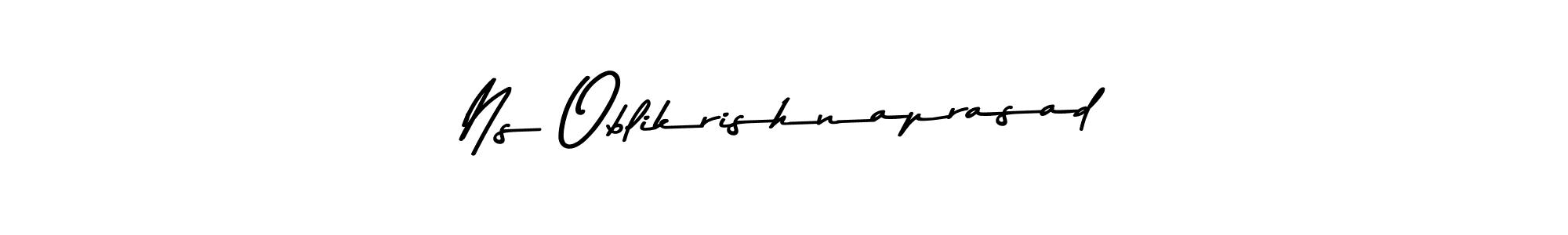 Similarly Asem Kandis PERSONAL USE is the best handwritten signature design. Signature creator online .You can use it as an online autograph creator for name Ns Oblikrishnaprasad. Ns Oblikrishnaprasad signature style 9 images and pictures png