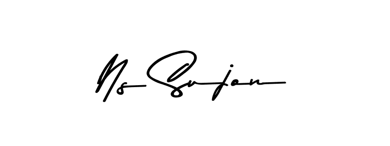 Use a signature maker to create a handwritten signature online. With this signature software, you can design (Asem Kandis PERSONAL USE) your own signature for name Ns Sujon. Ns Sujon signature style 9 images and pictures png