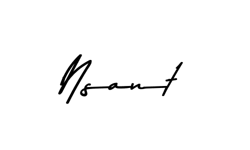 How to make Nsant signature? Asem Kandis PERSONAL USE is a professional autograph style. Create handwritten signature for Nsant name. Nsant signature style 9 images and pictures png