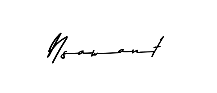 Create a beautiful signature design for name Nsawant. With this signature (Asem Kandis PERSONAL USE) fonts, you can make a handwritten signature for free. Nsawant signature style 9 images and pictures png