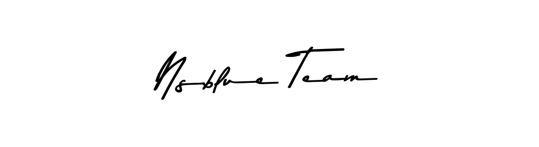 Also we have Nsblue Team name is the best signature style. Create professional handwritten signature collection using Asem Kandis PERSONAL USE autograph style. Nsblue Team signature style 9 images and pictures png