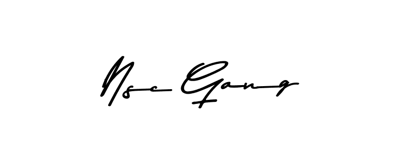 Nsc Gang stylish signature style. Best Handwritten Sign (Asem Kandis PERSONAL USE) for my name. Handwritten Signature Collection Ideas for my name Nsc Gang. Nsc Gang signature style 9 images and pictures png