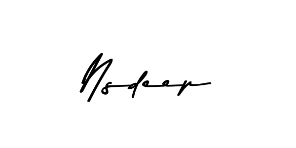 Use a signature maker to create a handwritten signature online. With this signature software, you can design (Asem Kandis PERSONAL USE) your own signature for name Nsdeep. Nsdeep signature style 9 images and pictures png