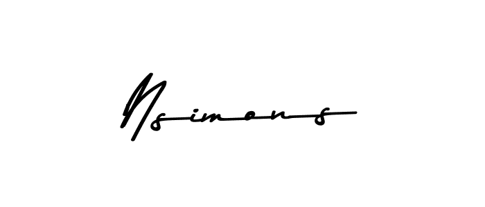Make a beautiful signature design for name Nsimons. Use this online signature maker to create a handwritten signature for free. Nsimons signature style 9 images and pictures png