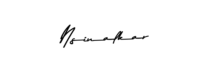 Design your own signature with our free online signature maker. With this signature software, you can create a handwritten (Asem Kandis PERSONAL USE) signature for name Nsinalkar. Nsinalkar signature style 9 images and pictures png