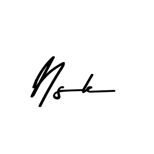 Use a signature maker to create a handwritten signature online. With this signature software, you can design (Asem Kandis PERSONAL USE) your own signature for name Nsk. Nsk signature style 9 images and pictures png