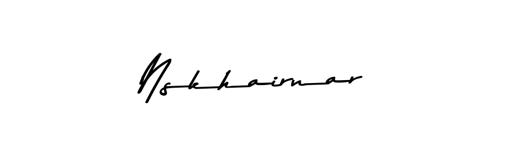 Make a beautiful signature design for name Nskhairnar. Use this online signature maker to create a handwritten signature for free. Nskhairnar signature style 9 images and pictures png