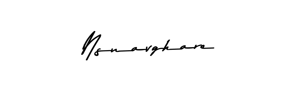 Make a beautiful signature design for name Nsnavghare. With this signature (Asem Kandis PERSONAL USE) style, you can create a handwritten signature for free. Nsnavghare signature style 9 images and pictures png