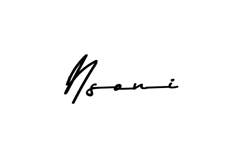 Create a beautiful signature design for name Nsoni. With this signature (Asem Kandis PERSONAL USE) fonts, you can make a handwritten signature for free. Nsoni signature style 9 images and pictures png