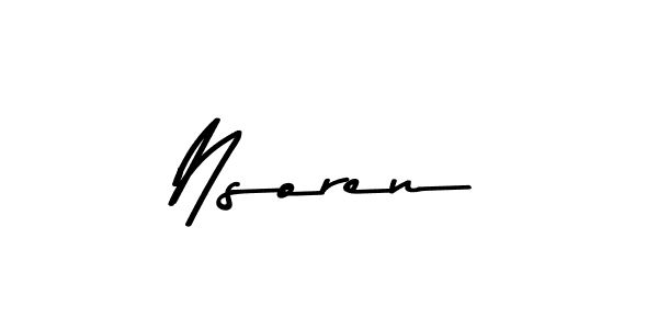 How to make Nsoren name signature. Use Asem Kandis PERSONAL USE style for creating short signs online. This is the latest handwritten sign. Nsoren signature style 9 images and pictures png