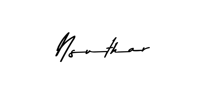 You should practise on your own different ways (Asem Kandis PERSONAL USE) to write your name (Nsuthar) in signature. don't let someone else do it for you. Nsuthar signature style 9 images and pictures png