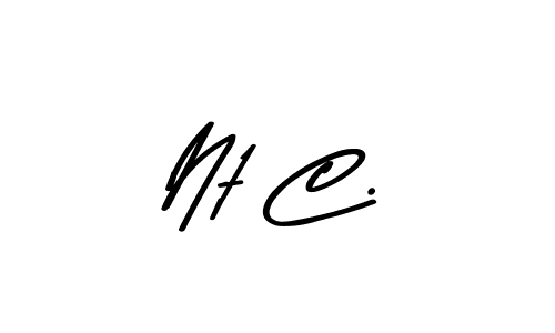Asem Kandis PERSONAL USE is a professional signature style that is perfect for those who want to add a touch of class to their signature. It is also a great choice for those who want to make their signature more unique. Get Nt C. name to fancy signature for free. Nt C. signature style 9 images and pictures png