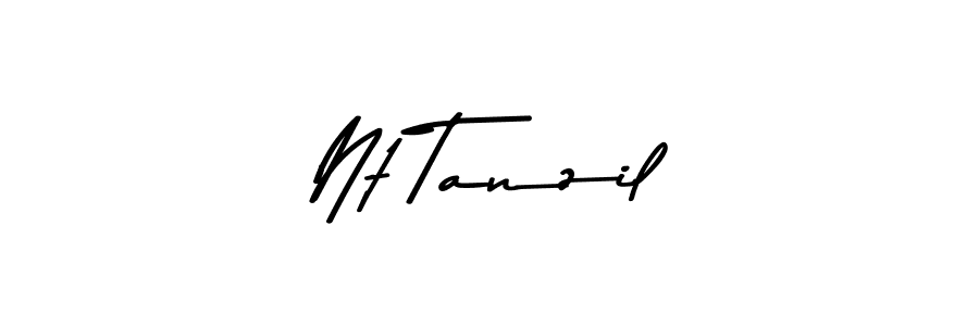 The best way (Asem Kandis PERSONAL USE) to make a short signature is to pick only two or three words in your name. The name Nt Tanzil include a total of six letters. For converting this name. Nt Tanzil signature style 9 images and pictures png