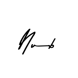 Use a signature maker to create a handwritten signature online. With this signature software, you can design (Asem Kandis PERSONAL USE) your own signature for name Nub. Nub signature style 9 images and pictures png