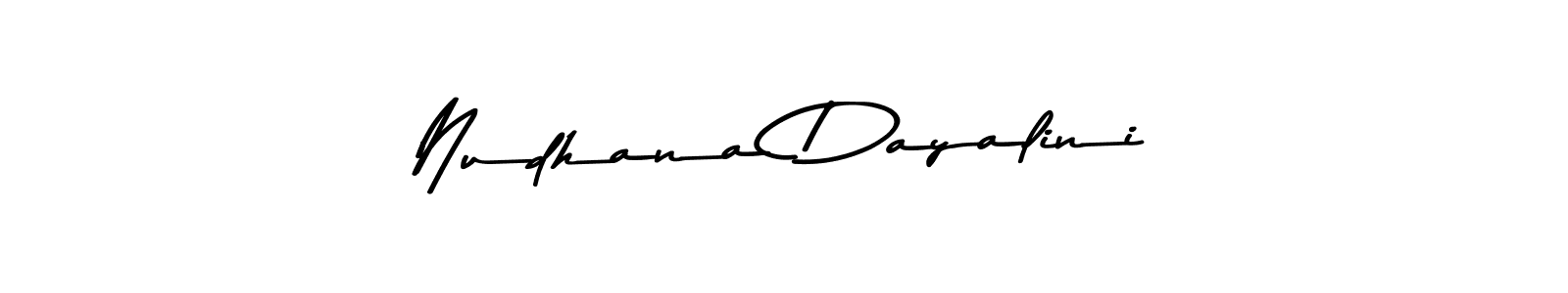 The best way (Asem Kandis PERSONAL USE) to make a short signature is to pick only two or three words in your name. The name Nudhana Dayalini include a total of six letters. For converting this name. Nudhana Dayalini signature style 9 images and pictures png