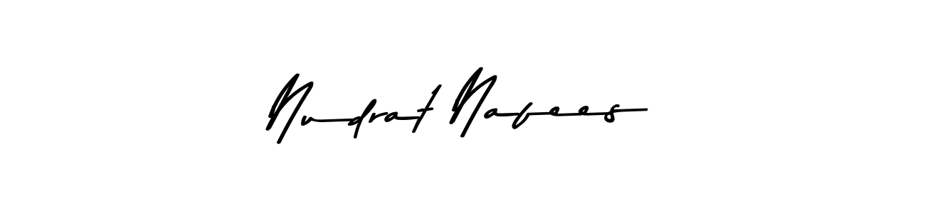 The best way (Asem Kandis PERSONAL USE) to make a short signature is to pick only two or three words in your name. The name Nudrat Nafees include a total of six letters. For converting this name. Nudrat Nafees signature style 9 images and pictures png