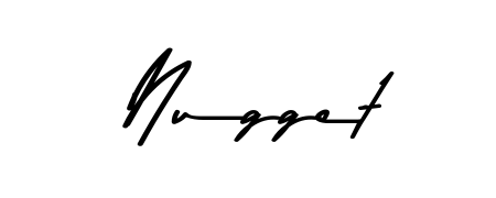 Practice writing Nugget with the flow of Asem Kandis PERSONAL USE lettering. A fantastic source of inspiration for developing your personal signature style. Nugget signature style 9 images and pictures png