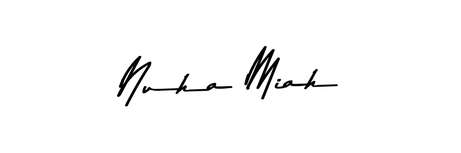 This is the best signature style for the Nuha Miah name. Also you like these signature font (Asem Kandis PERSONAL USE). Mix name signature. Nuha Miah signature style 9 images and pictures png