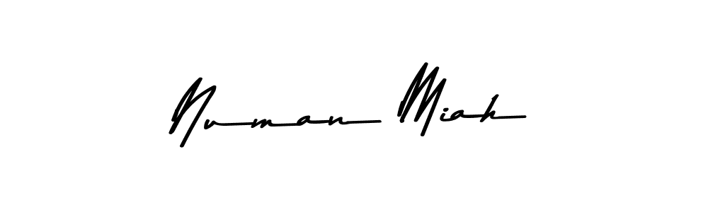 Use a signature maker to create a handwritten signature online. With this signature software, you can design (Asem Kandis PERSONAL USE) your own signature for name Numan Miah. Numan Miah signature style 9 images and pictures png