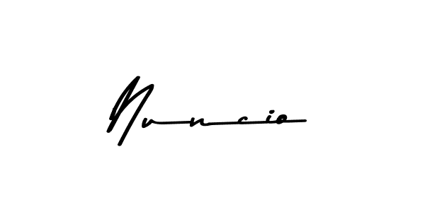 Design your own signature with our free online signature maker. With this signature software, you can create a handwritten (Asem Kandis PERSONAL USE) signature for name Nuncio. Nuncio signature style 9 images and pictures png