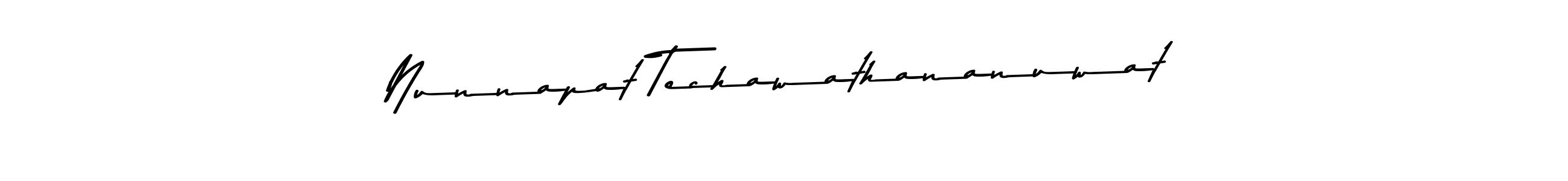 Design your own signature with our free online signature maker. With this signature software, you can create a handwritten (Asem Kandis PERSONAL USE) signature for name Nunnapat Techawathananuwat. Nunnapat Techawathananuwat signature style 9 images and pictures png