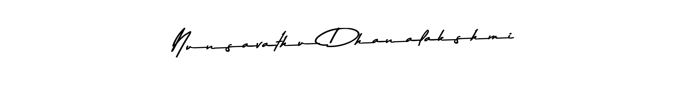 Make a beautiful signature design for name Nunsavathu Dhanalakshmi. Use this online signature maker to create a handwritten signature for free. Nunsavathu Dhanalakshmi signature style 9 images and pictures png