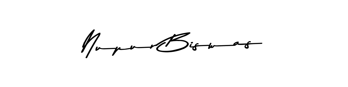 Design your own signature with our free online signature maker. With this signature software, you can create a handwritten (Asem Kandis PERSONAL USE) signature for name Nupur Biswas. Nupur Biswas signature style 9 images and pictures png