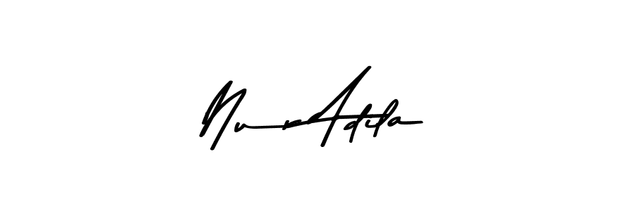 Design your own signature with our free online signature maker. With this signature software, you can create a handwritten (Asem Kandis PERSONAL USE) signature for name Nur Adila. Nur Adila signature style 9 images and pictures png