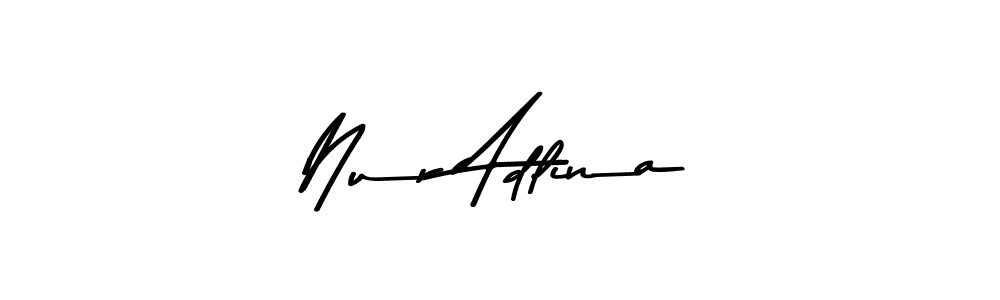 Use a signature maker to create a handwritten signature online. With this signature software, you can design (Asem Kandis PERSONAL USE) your own signature for name Nur Adlina. Nur Adlina signature style 9 images and pictures png