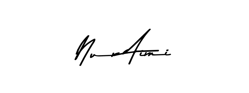 Create a beautiful signature design for name Nur Aimi. With this signature (Asem Kandis PERSONAL USE) fonts, you can make a handwritten signature for free. Nur Aimi signature style 9 images and pictures png