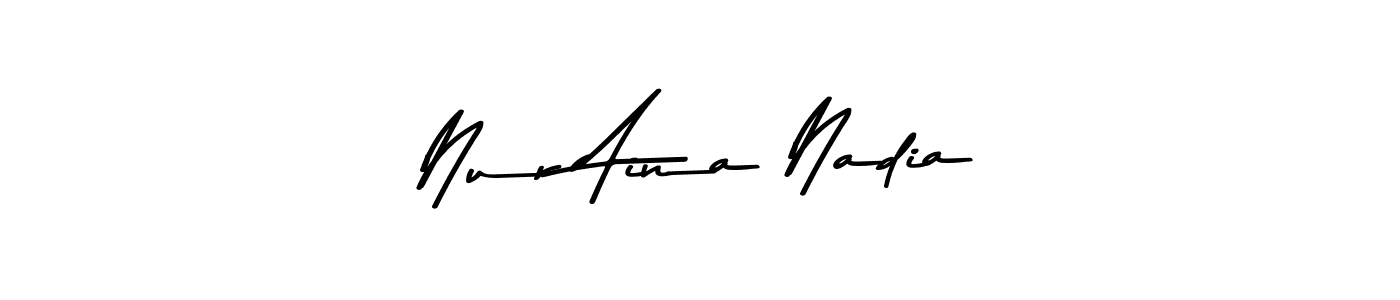 It looks lik you need a new signature style for name Nur Aina Nadia. Design unique handwritten (Asem Kandis PERSONAL USE) signature with our free signature maker in just a few clicks. Nur Aina Nadia signature style 9 images and pictures png