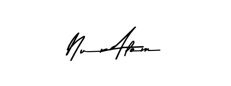 The best way (Asem Kandis PERSONAL USE) to make a short signature is to pick only two or three words in your name. The name Nur Alom include a total of six letters. For converting this name. Nur Alom signature style 9 images and pictures png