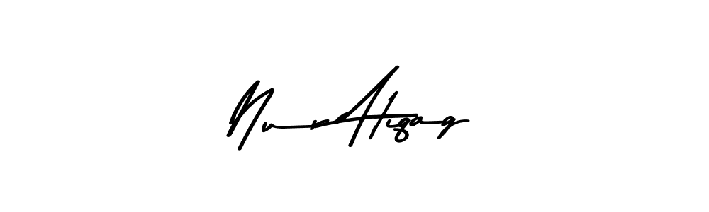 Make a beautiful signature design for name Nur Atiqag. With this signature (Asem Kandis PERSONAL USE) style, you can create a handwritten signature for free. Nur Atiqag signature style 9 images and pictures png