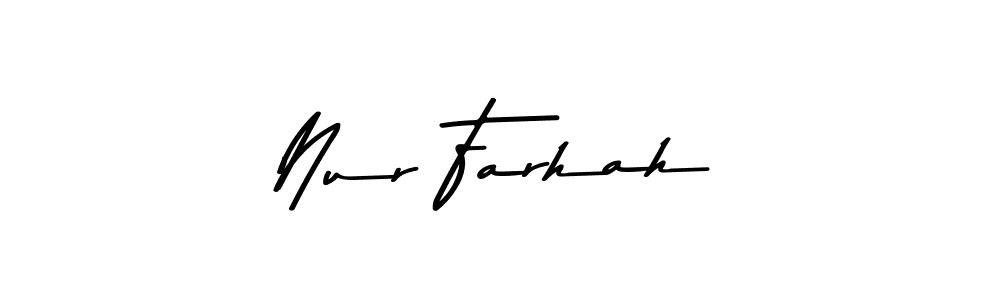 Use a signature maker to create a handwritten signature online. With this signature software, you can design (Asem Kandis PERSONAL USE) your own signature for name Nur Farhah. Nur Farhah signature style 9 images and pictures png