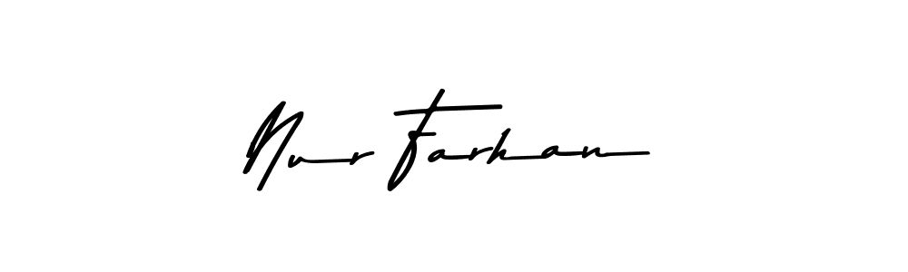 Design your own signature with our free online signature maker. With this signature software, you can create a handwritten (Asem Kandis PERSONAL USE) signature for name Nur Farhan. Nur Farhan signature style 9 images and pictures png