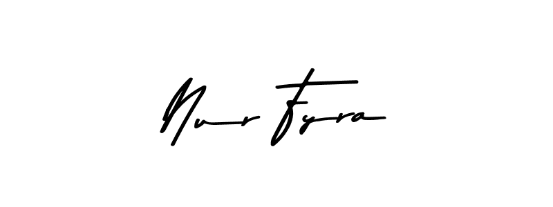 Design your own signature with our free online signature maker. With this signature software, you can create a handwritten (Asem Kandis PERSONAL USE) signature for name Nur Fyra. Nur Fyra signature style 9 images and pictures png
