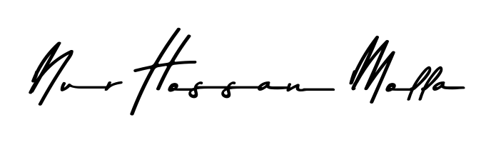 Also You can easily find your signature by using the search form. We will create Nur Hossan Molla name handwritten signature images for you free of cost using Asem Kandis PERSONAL USE sign style. Nur Hossan Molla signature style 9 images and pictures png