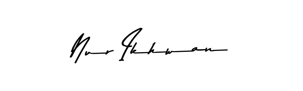 This is the best signature style for the Nur Ikhwan name. Also you like these signature font (Asem Kandis PERSONAL USE). Mix name signature. Nur Ikhwan signature style 9 images and pictures png