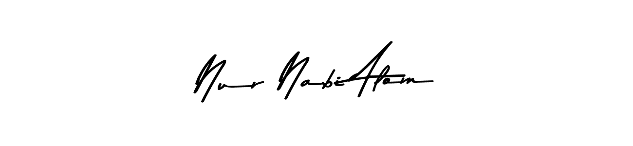 Nur Nabi Alom stylish signature style. Best Handwritten Sign (Asem Kandis PERSONAL USE) for my name. Handwritten Signature Collection Ideas for my name Nur Nabi Alom. Nur Nabi Alom signature style 9 images and pictures png