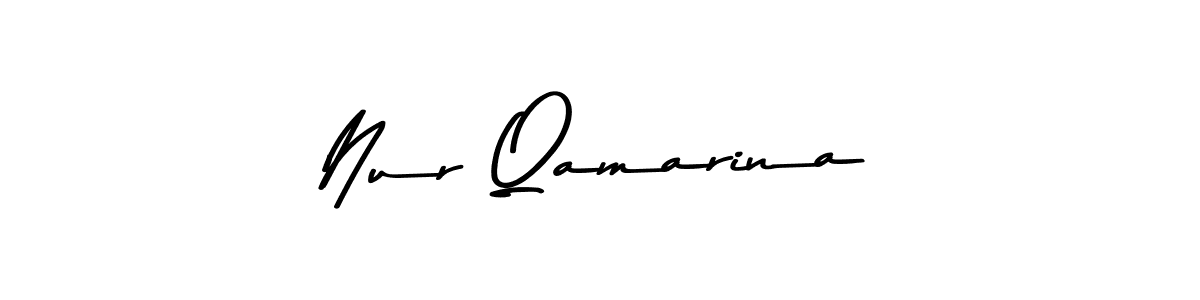 if you are searching for the best signature style for your name Nur Qamarina. so please give up your signature search. here we have designed multiple signature styles  using Asem Kandis PERSONAL USE. Nur Qamarina signature style 9 images and pictures png