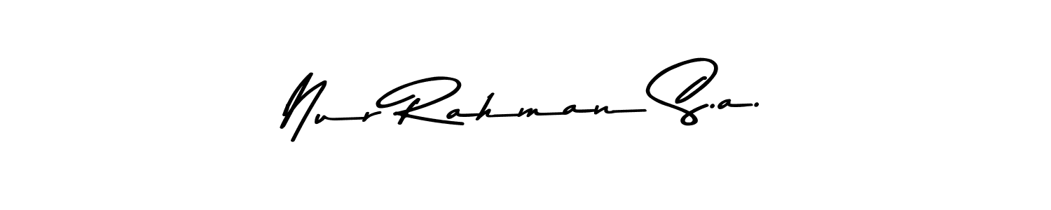 Once you've used our free online signature maker to create your best signature Asem Kandis PERSONAL USE style, it's time to enjoy all of the benefits that Nur Rahman S.a. name signing documents. Nur Rahman S.a. signature style 9 images and pictures png