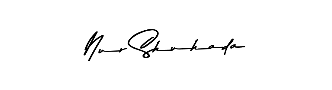Make a beautiful signature design for name Nur Shuhada. With this signature (Asem Kandis PERSONAL USE) style, you can create a handwritten signature for free. Nur Shuhada signature style 9 images and pictures png