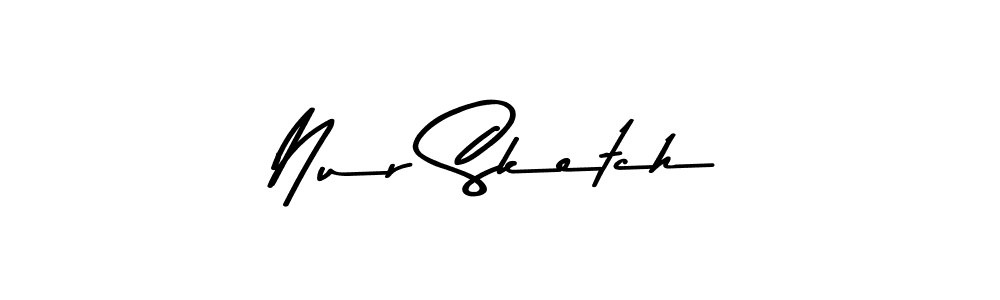 Nur Sketch stylish signature style. Best Handwritten Sign (Asem Kandis PERSONAL USE) for my name. Handwritten Signature Collection Ideas for my name Nur Sketch. Nur Sketch signature style 9 images and pictures png