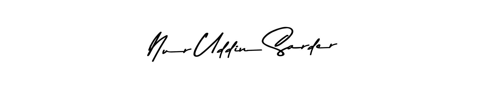 Design your own signature with our free online signature maker. With this signature software, you can create a handwritten (Asem Kandis PERSONAL USE) signature for name Nur Uddin Sarder. Nur Uddin Sarder signature style 9 images and pictures png